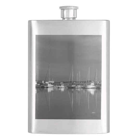 photo noir et blanc, bateaux フラスク (正面)