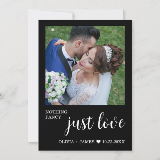 Photo Nothing Fancy Just Love Wedding Reception   招待状 (正面)