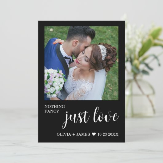 Photo Nothing Fancy Just Love Wedding Reception   招待状 (スタンド正面)