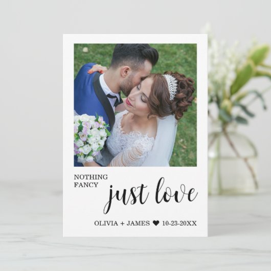 Photo Nothing Fancy Just Love Wedding Reception   招待状 (スタンド正面)