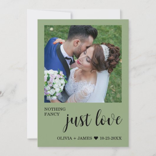 Photo Nothing Fancy Just Love Wedding Reception   招待状 (正面)