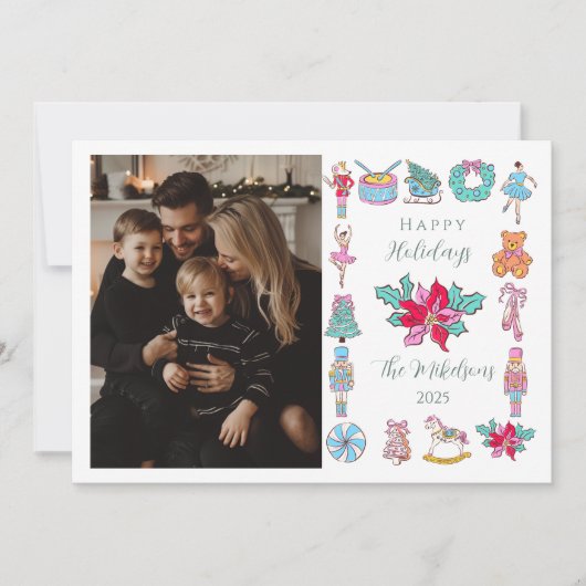 Photo Nutcracker Ballet Christmas シーズンカード (正面)