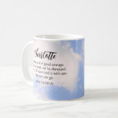 Photo of Blue Sky Be Hony Bible Verse Name コーヒーマグカップ (正面左)
