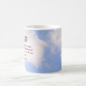 Photo of Blue Sky Be Hony Bible Verse Name コーヒーマグカップ (中央)