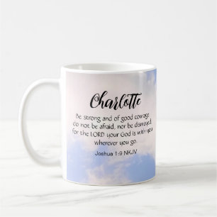 Photo of Blue Sky Be Hony Bible Verse Name コーヒーマグカップ