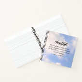 Photo of Blue Sky Be Hony Bible Verse Name ノートブック (内部)