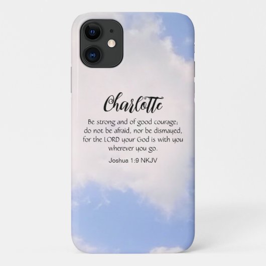 Photo of Blue Sky Be Hony Bible Verse Name Case-Mate iPhoneケース (裏面)