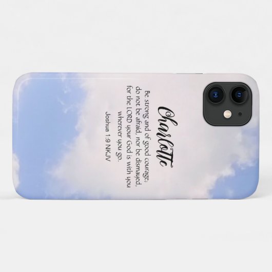 Photo of Blue Sky Be Hony Bible Verse Name Case-Mate iPhoneケース (裏面(横))
