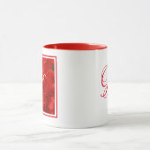 Photo of Bright Red Geraniumフローライニシャル マグカップ (中央)