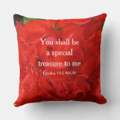 Photo of Bright Red Geranium Bible Verse クッション (裏面)