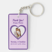 Photo of Coule inハート結婚式の引き出物Purple キーホルダー (裏面)