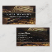 Photo of Dark Chocolate, Chocolatier Business Card 名刺 (正面/裏面)