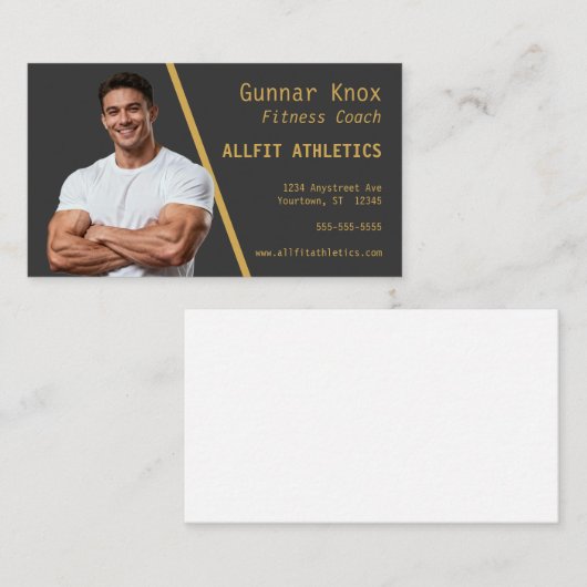 Photo of Fitness Coach Personal Trainer 名刺 (正面/裏面)