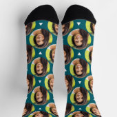 Photo of Giral for BoyherおもしろいDarkティール（緑がかった色） ソックス (上部)