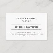 Photo of Holderを使用。花屋または花屋 名刺 (裏面)