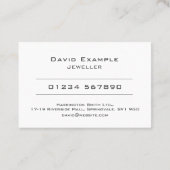 Photo of Holder on a Jeweler Business Card 名刺 (裏面)