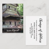 Photo of Huge Old Birdhouse "引っ越しました"カード 名刺 (正面/裏面)