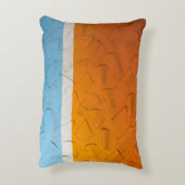 Photo of orange, white, and blue artwork アクセントクッション (裏面(縦))