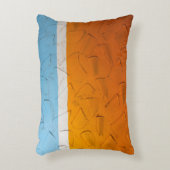 Photo of orange, white, and blue artwork アクセントクッション (正面(垂直))