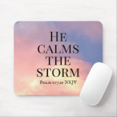 Photo of Pink Sky He Calms the Storm Bible Verse マウスパッド (マウス)