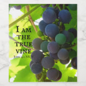 Photo of Purple Grues Gospel of John Bible Verse ワインラベル (シングルラベル)