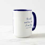 Photo of Still Blue Bible Verse Know God マグカップ (正面右)