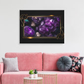 Photo of Striking Raw Gemstonesアメジスト キャンバスプリント (インサイチュ (リビング))