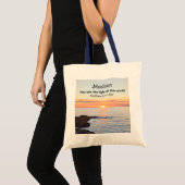 Photo of Sun and Bible Verse Name トートバッグ (正面(商品))
