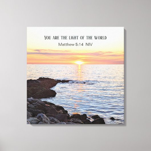 Photo of Sunset on The Bible Verse キャンバスプリント (正面)
