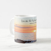 Photo of Sunset on The Bible Verse コーヒーマグカップ (正面左)