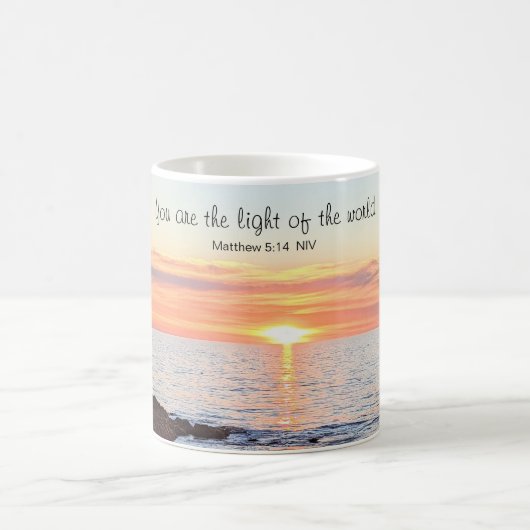 Photo of Sunset on The Bible Verse コーヒーマグカップ (中央)