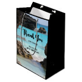 Photo of Tropical Island Coast & Seaありがとう ミディアムペーパーバッグ (正面アングル)