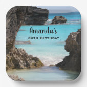 Photo of Tropical Island Coast & Sea誕生日 ペーパープレート (正面)