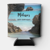 Photo of Tropical Island Coast & Sea誕生日 缶クーラー (正面)