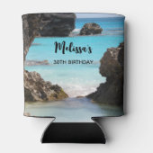 Photo of Tropical Island Coast & Sea誕生日 缶クーラー (裏面)