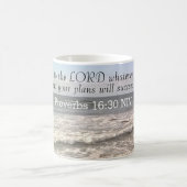 Photo of Wavy Shore Proverbs Bible Verse コーヒーマグカップ (中央)