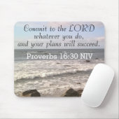 Photo of Wavy Shore Proverbs Bible Verse マウスパッド (マウス)