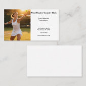 Photo of Woman Tennis Player 名刺 (正面/裏面)