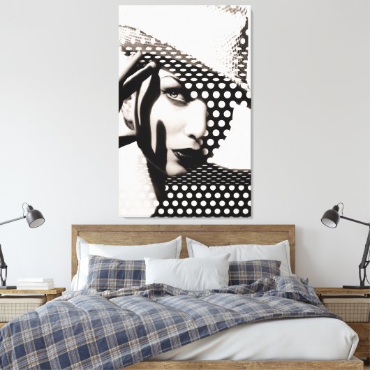 Photo of Women in Black & White Women Classy キャンバスプリント (インサイチュ (寝室))