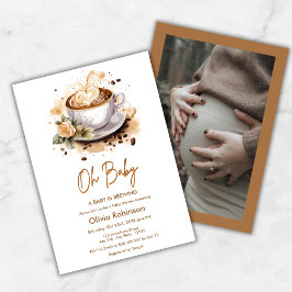 Photo Oh Baby A Baby is Brewing Coffee Baby Shower 招待状