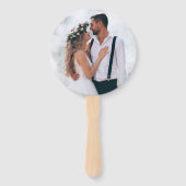 Photo Olive Green Gold Agate Script Wedding ハンドファン (正面)