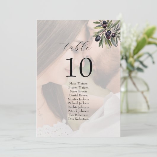 Photo Olive Ivory Wedding Seating Chart (スタンド正面)