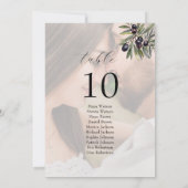 Photo Olive Ivory Wedding Seating Chart (裏面)