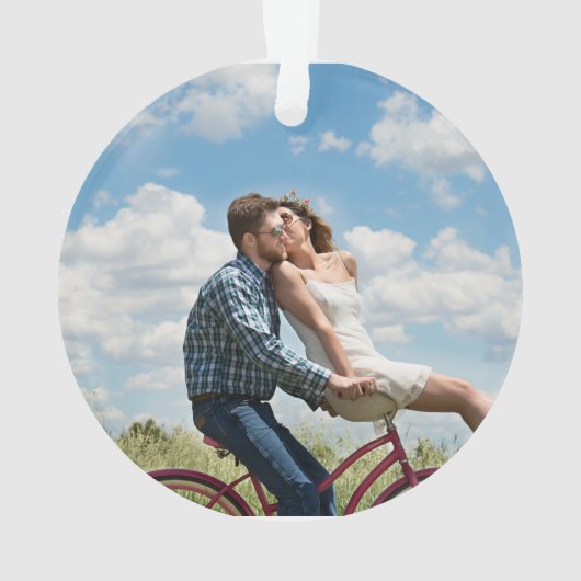 Photo on Back初めてのクリスマスTogetherビーチ オーナメント (裏面)