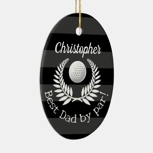 Photo on Back最高のパパバイパーリース名前をカスタムする セラミックオーナメント (右)