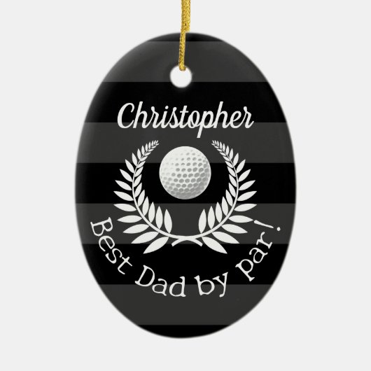 Photo on Back最高のパパバイパーリース名前をカスタムする セラミックオーナメント (正面)