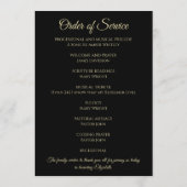 Photo on Black Funeral or Celebration of Life プログラム (裏面)