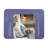 Photo One Remember 親愛 Blue Metallicフェイク Effect マグネット (横)