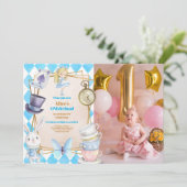 Photo Onederland Alice in Wonderland 1st Birthday 招待状 (スタンド正面)