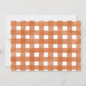 Photo Orange Blue Little Pumpkin 1st Birthday 招待状 (裏面)